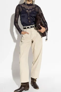 Isabel Marant GRANATOWY Top `Diem`