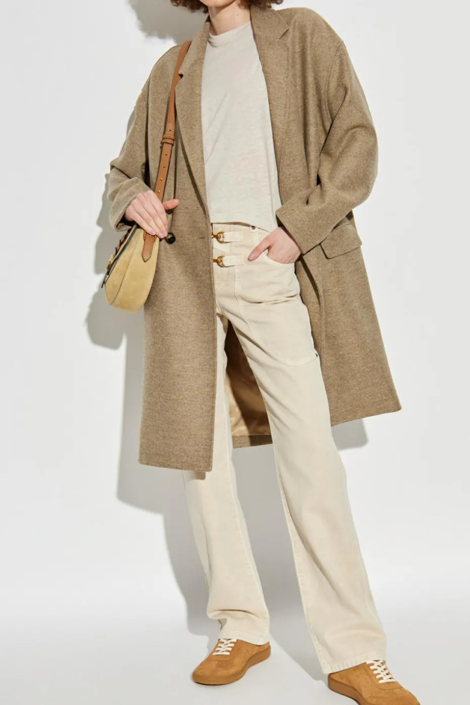 Isabel Marant kremowy Jeansy `Brinley`