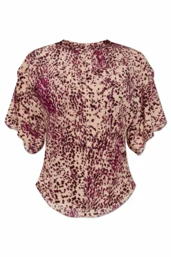Isabel Marant RÓŻOWY Jedwabny top `Karlit`