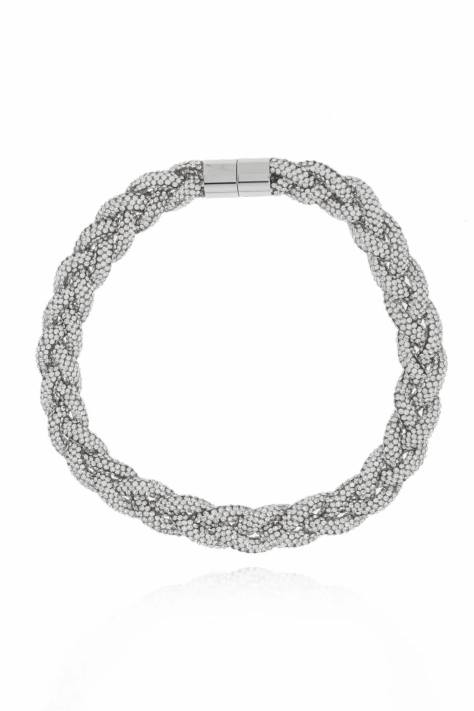 Isabel Marant SREBRNY Choker z kryształami