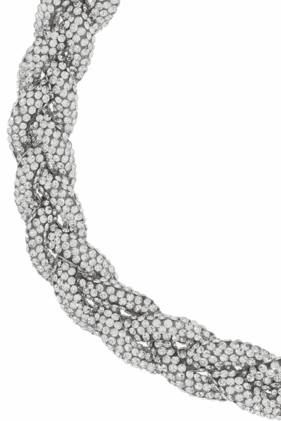 Isabel Marant SREBRNY Choker z kryształami