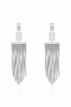 Isabel Marant SREBRNY Mosiężne kolczyki `Fringe`