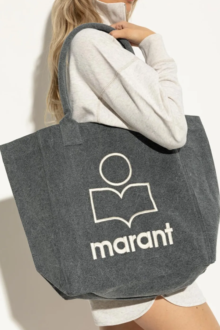 Isabel Marant SZARY Torba `Yenky` typu `shopper`