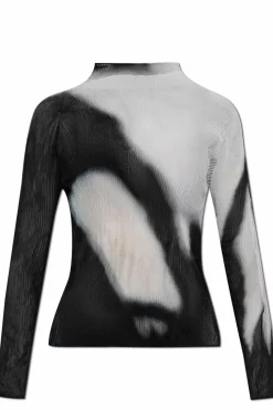 Issey Miyake BIAŁY Plisowany top