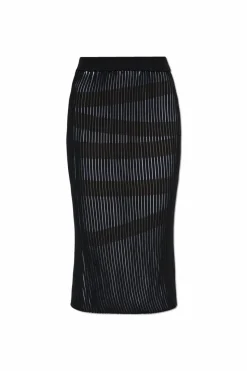 Issey Miyake CZARNY Plisowana spódnica