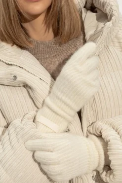 Jacquemus beżowy Rękawiczki z logo