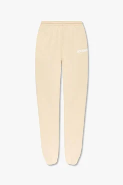 Jacquemus beżowy Spodnie dresowe z logo