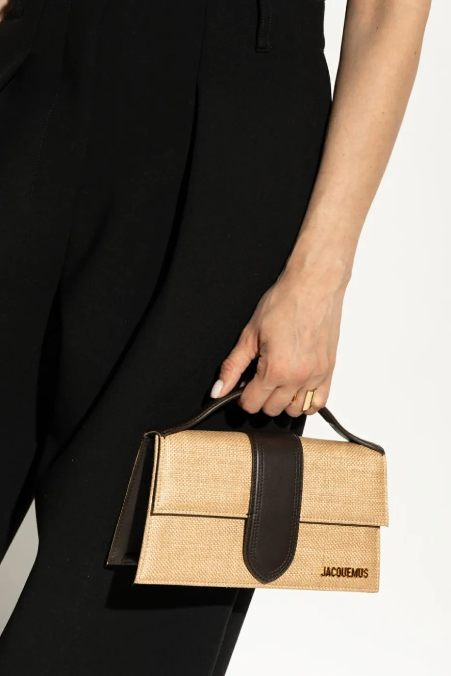 Jacquemus beżowy Torba do ręki `Bambino Large`