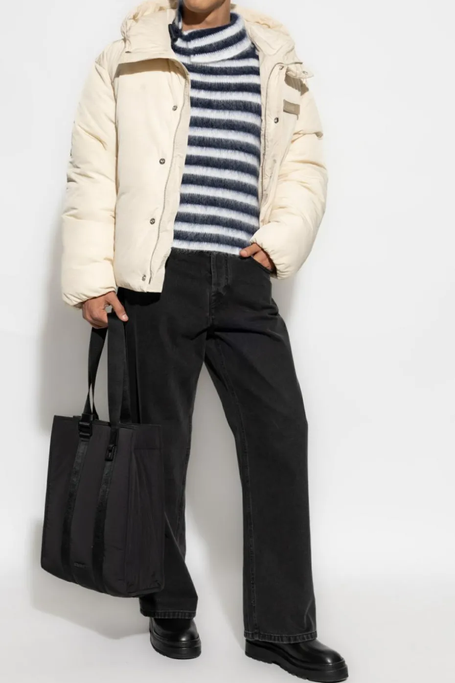 Jacquemus BIAŁY Moherowy sweter