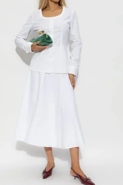 Jacquemus BIAŁY Rozkloszowana spódnica
