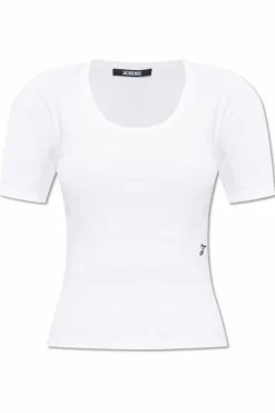 Jacquemus BIAŁY Top z poduszkami na ramionach
