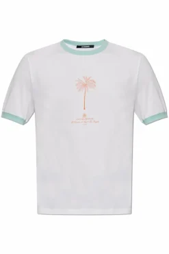 Jacquemus BIAŁY T-shirt z nadrukiem