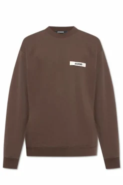 Jacquemus BRĄZOWY Bluza z logo