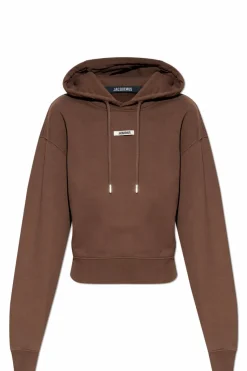 Jacquemus BRĄZOWY Bluza z kapturem