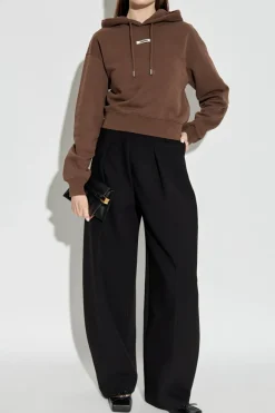 Jacquemus BRĄZOWY Bluza z kapturem
