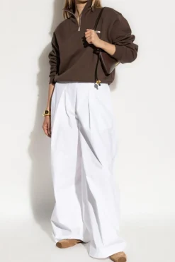 Jacquemus BRĄZOWY Bluza ze stójką