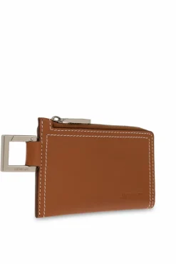 Jacquemus BRĄZOWY Etui na karty z brelokiem