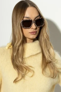 Jacquemus BRĄZOWY Okulary przeciwsłoneczne `Cabana`