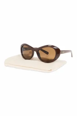 Jacquemus BRĄZOWY Okulary przeciwsłoneczne
