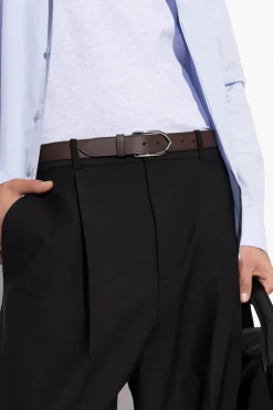 Jacquemus BRĄZOWY Pasek z logo