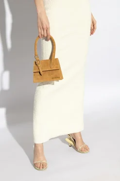 Jacquemus BRĄZOWY Torba do ręki `Le Chiquito Moyen Boucle`