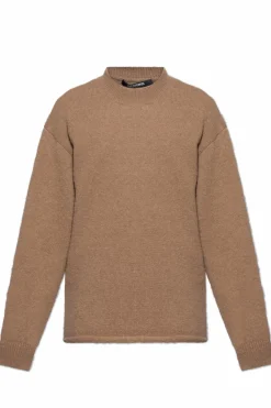 Jacquemus BRĄZOWY Wełniany sweter
