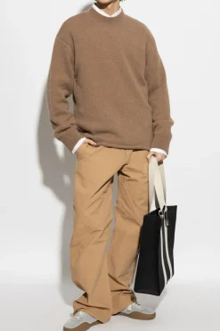Jacquemus BRĄZOWY Wełniany sweter