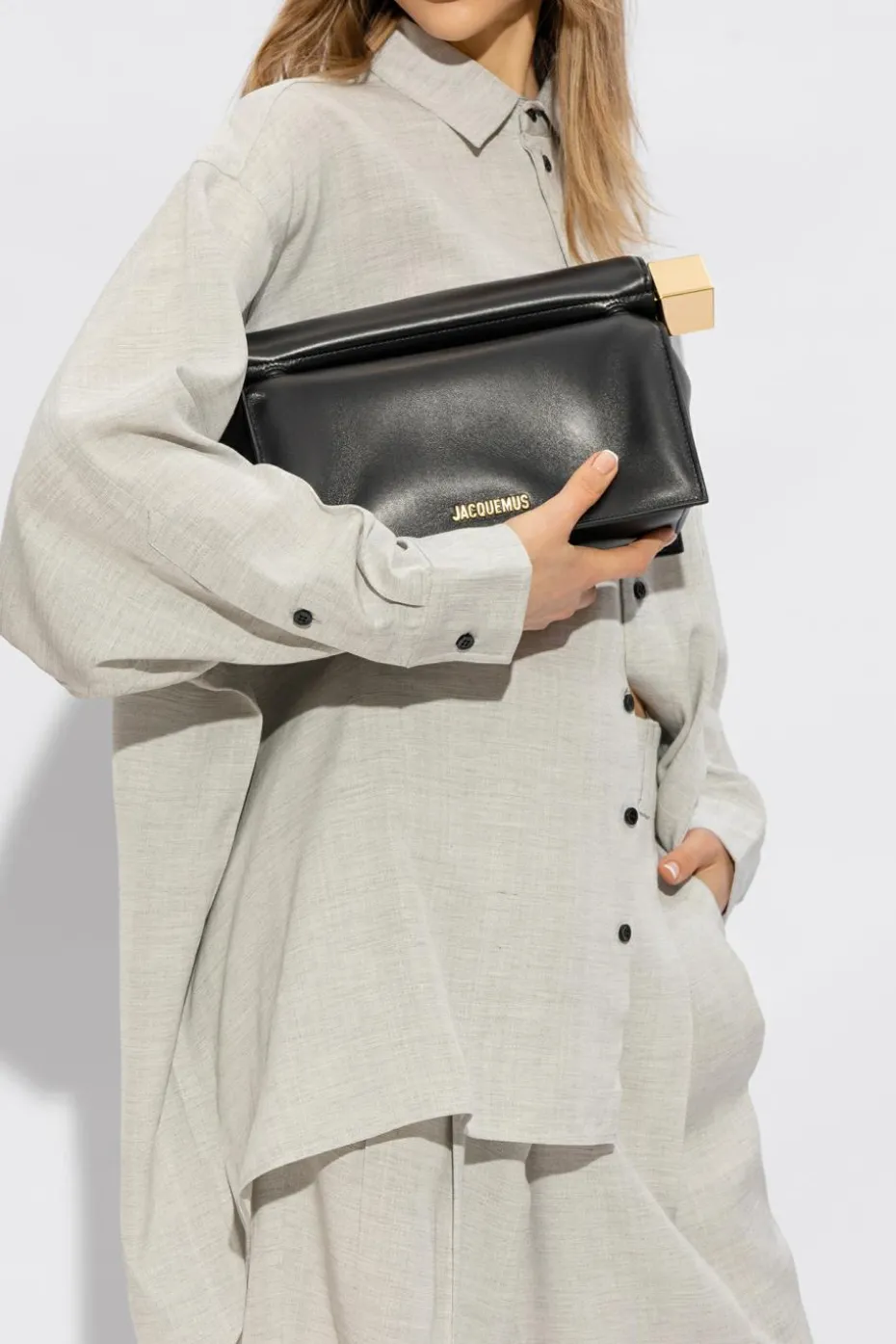 Jacquemus CZARNY Kopertówka ‘La Pochette Rond Carre’