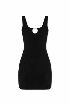 Jacquemus CZARNY Prążkowana sukienka ‘Sierra’