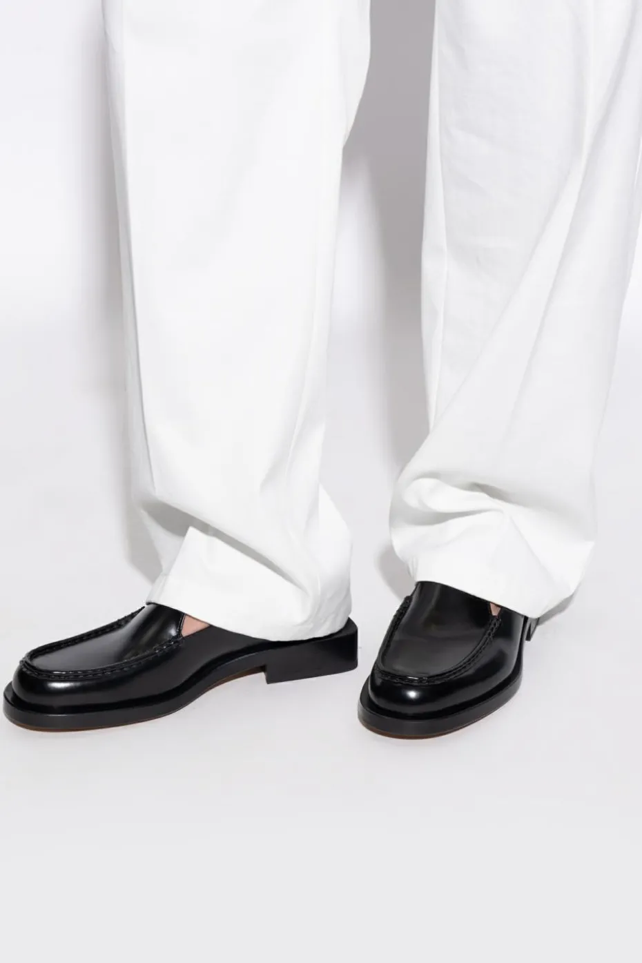 Jacquemus CZARNY Skórzane buty typu `loafers`