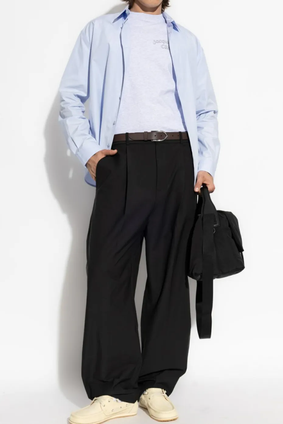 Jacquemus CZARNY Spodnie z zaszewkami
