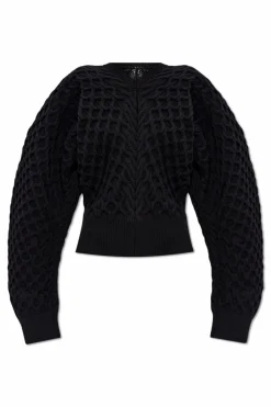 Jacquemus CZARNY Sweter ‘Boule Torsade’ typu ‘oversize’