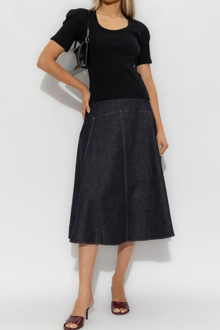 Jacquemus CZARNY Top z poduszkami na ramionach
