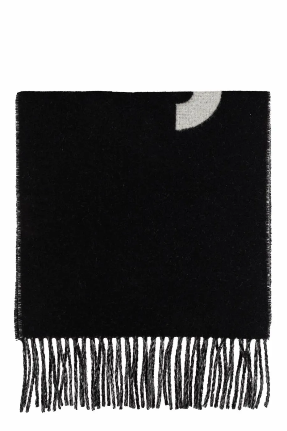 Jacquemus CZARNY Wełniany szal z logo