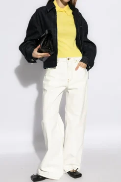 Jacquemus GRANATOWY Jeansowa kurtka `Veste`