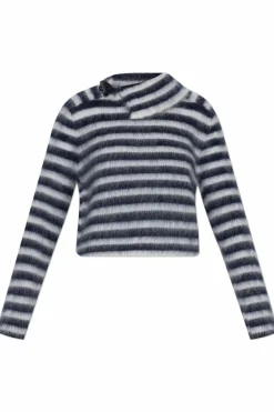 Jacquemus GRANATOWY Moherowy sweter