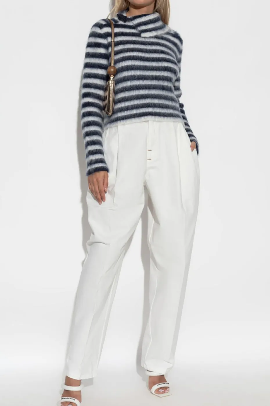 Jacquemus GRANATOWY Moherowy sweter