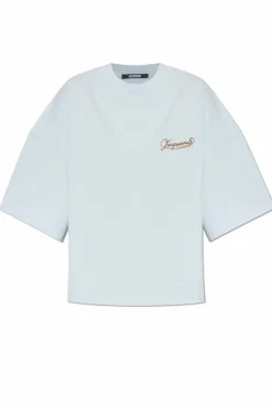 Jacquemus jasnoniebieski T-shirt z logo