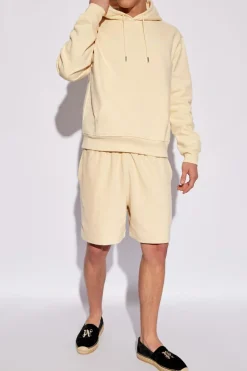 Jacquemus kremowy Bluza z logo ‘Brode’