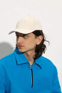 Jacquemus kremowy Czapka z daszkiem