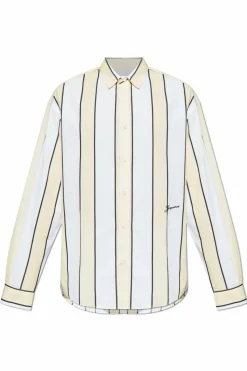 Jacquemus kremowy Koszula w paski