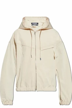 Jacquemus kremowy Kurtka z kapturem ‘Bateau’