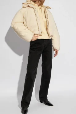 Jacquemus kremowy Ocieplana kurtka ‘Caraco’
