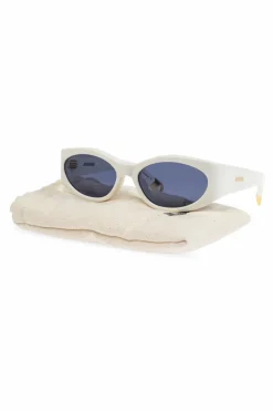 Jacquemus kremowy Okulary przeciwsłoneczne