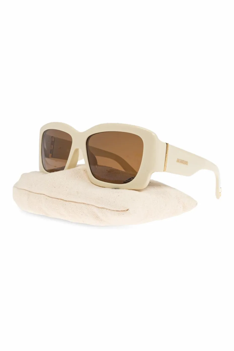 Jacquemus kremowy Okulary przeciwsłoneczne