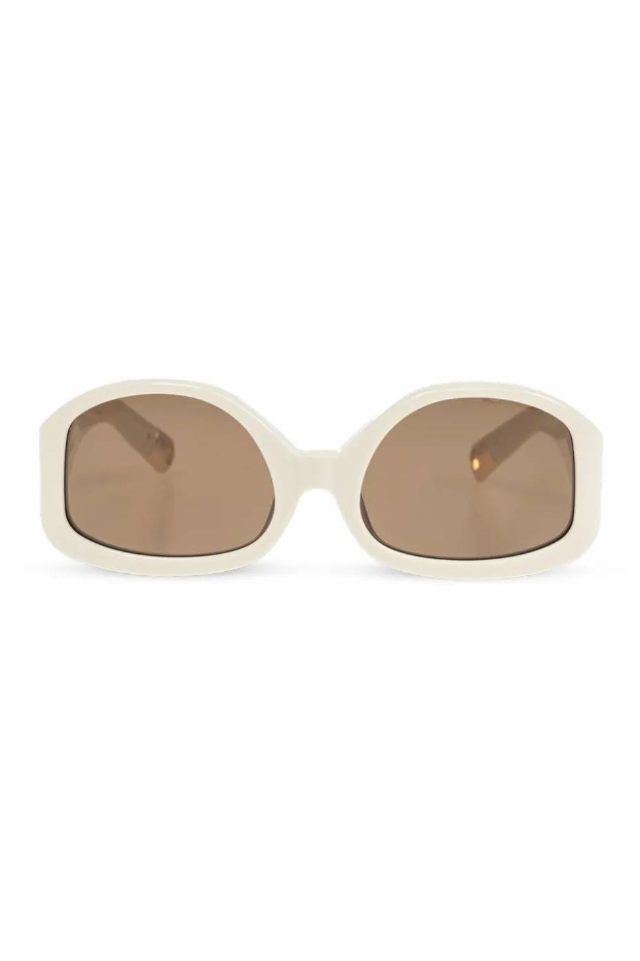Jacquemus kremowy Okulary przeciwsłoneczne