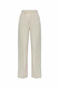 Jacquemus kremowy Spodnie `Sauge`