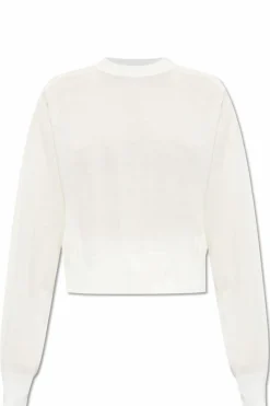 Jacquemus kremowy Sweter z logo