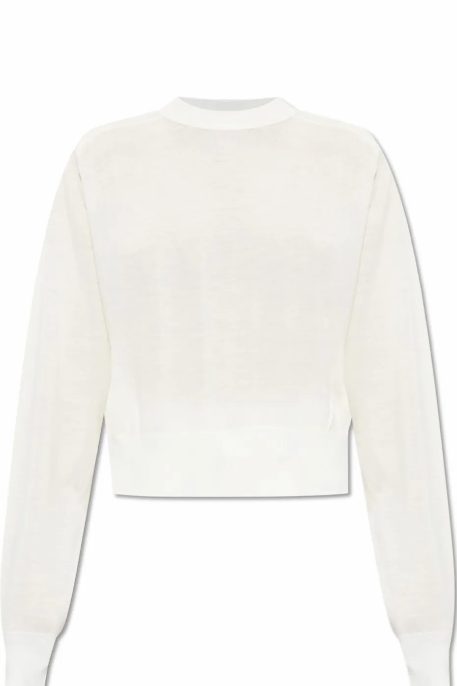 Jacquemus kremowy Sweter z logo