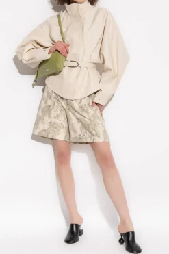 Jacquemus kremowy Szorty ze wzorem